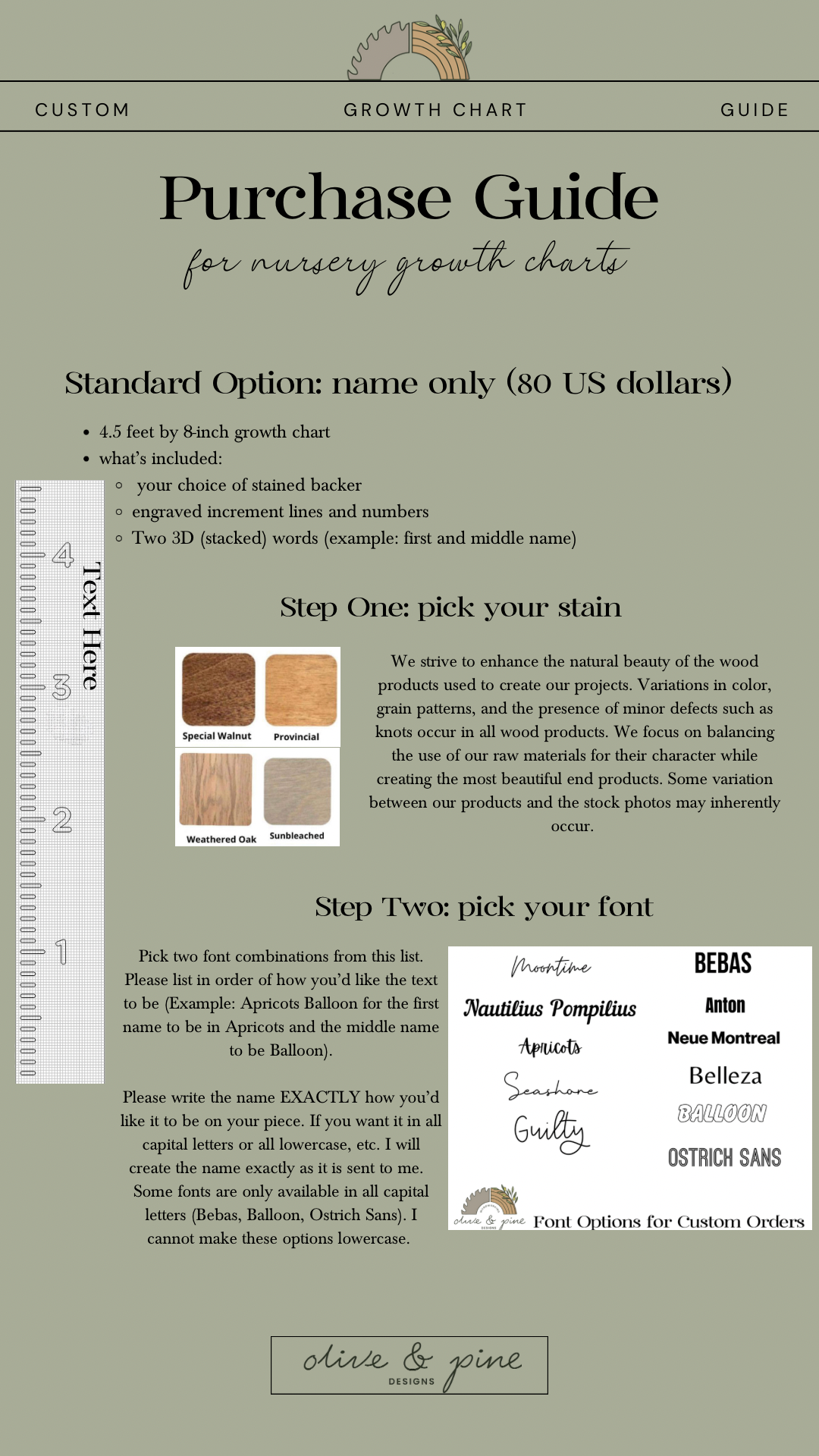 Personalized Growth Chart / Ruler