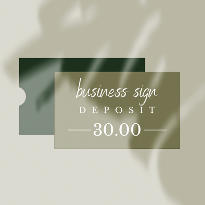 Business Sign-design deposit