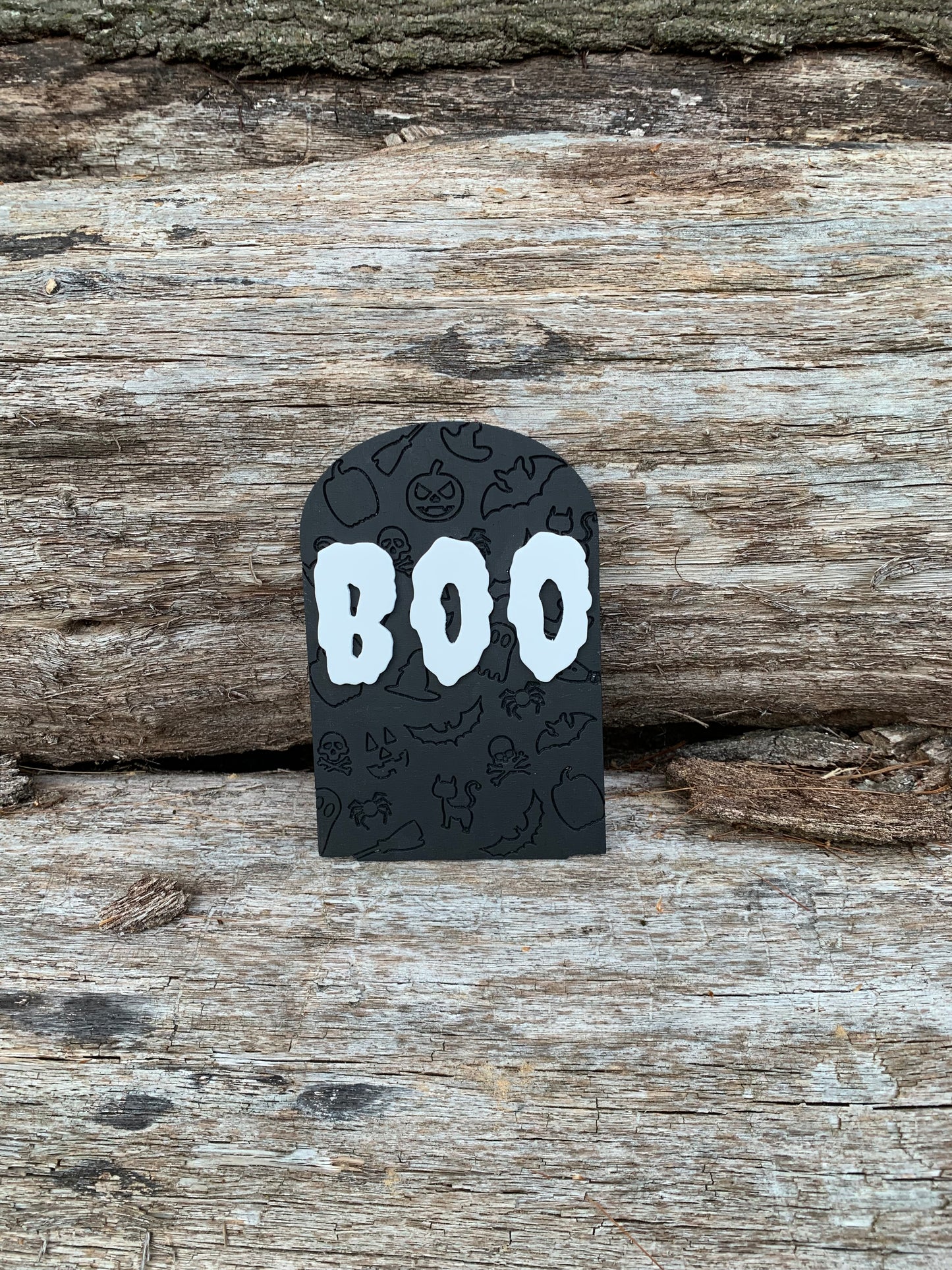 Boo Halloween Engraved Mini