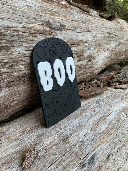 Boo Halloween Engraved Mini