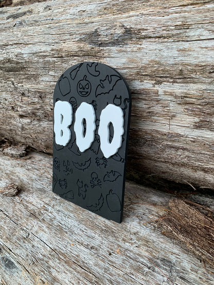 Boo Halloween Engraved Mini