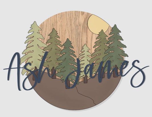 Outdoor Themed Nursery Name Sign